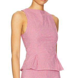 Stylish Red Checkered Women's Tank Top
